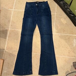 Fashion Nova Dark Blue Flare Jeans